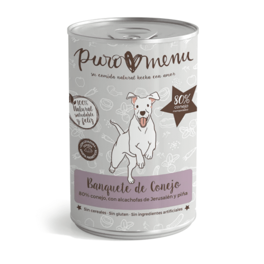 Lata de Conejo para perros BIO Puromenu.
