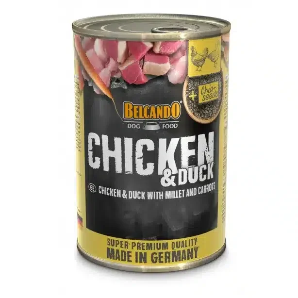 Belcando Lata Pollo y Pato con Mijo y Zanahoria