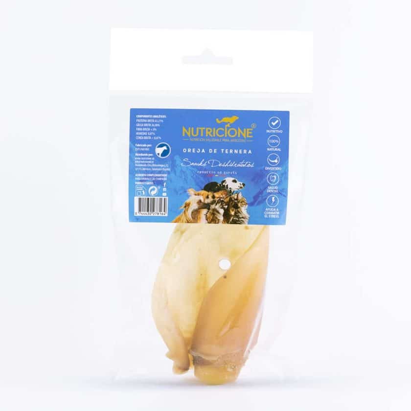 Nutricione - Snack Deshidratado para perros - Orejas de ternera