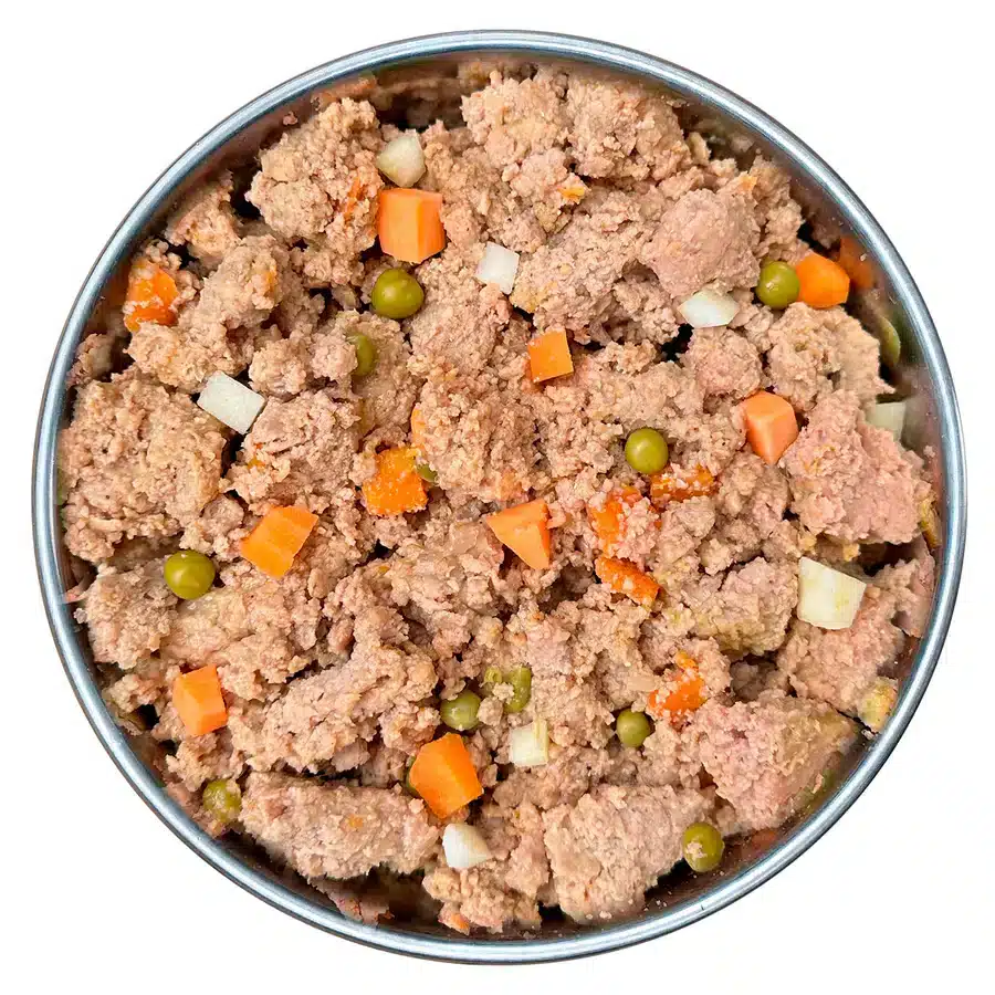 Alimentación natural para perros y gatos Menú Cocinado de Pollo con boniato, zanahoria y manzana