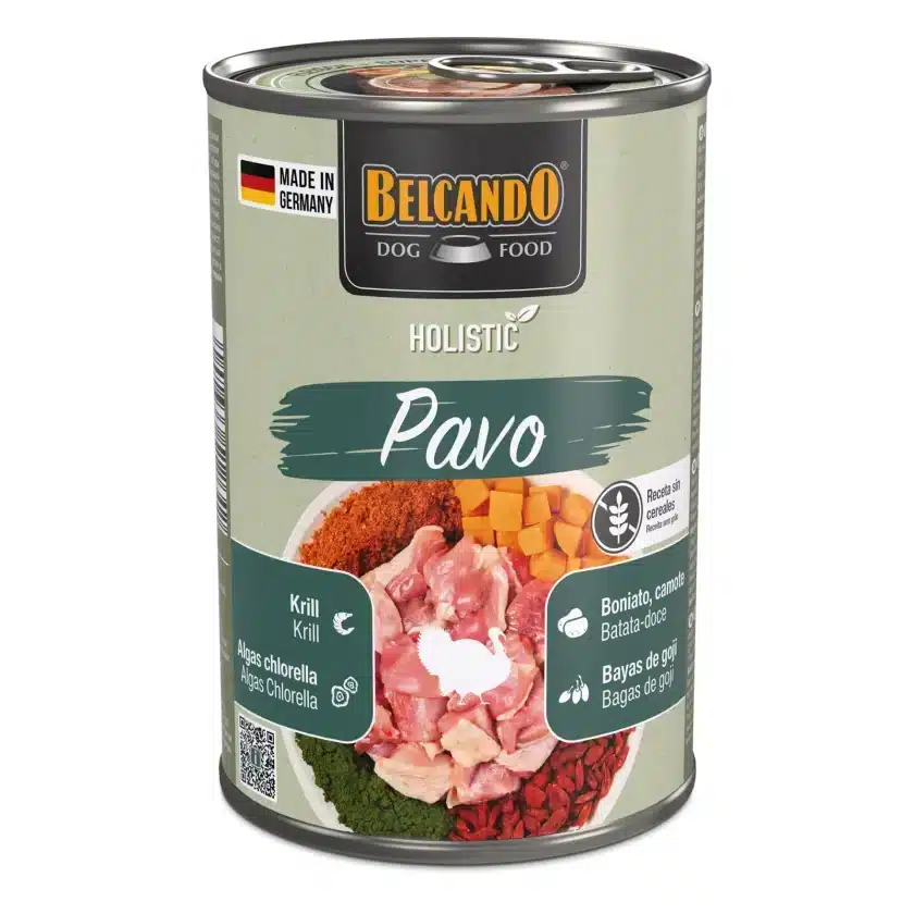 Lata de PAvo para perros Belcando