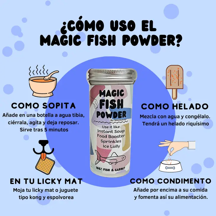 Magic Powder Fish -modo de empleo