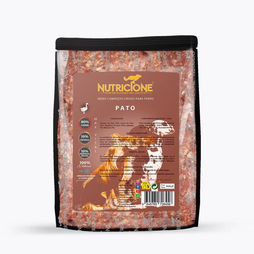 Nutricione - Menú completo BARF Perro - Pato
