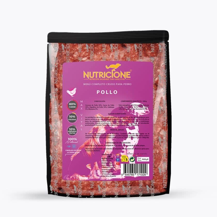 Nutricione Menú BARF Completo de Pollo - para perros