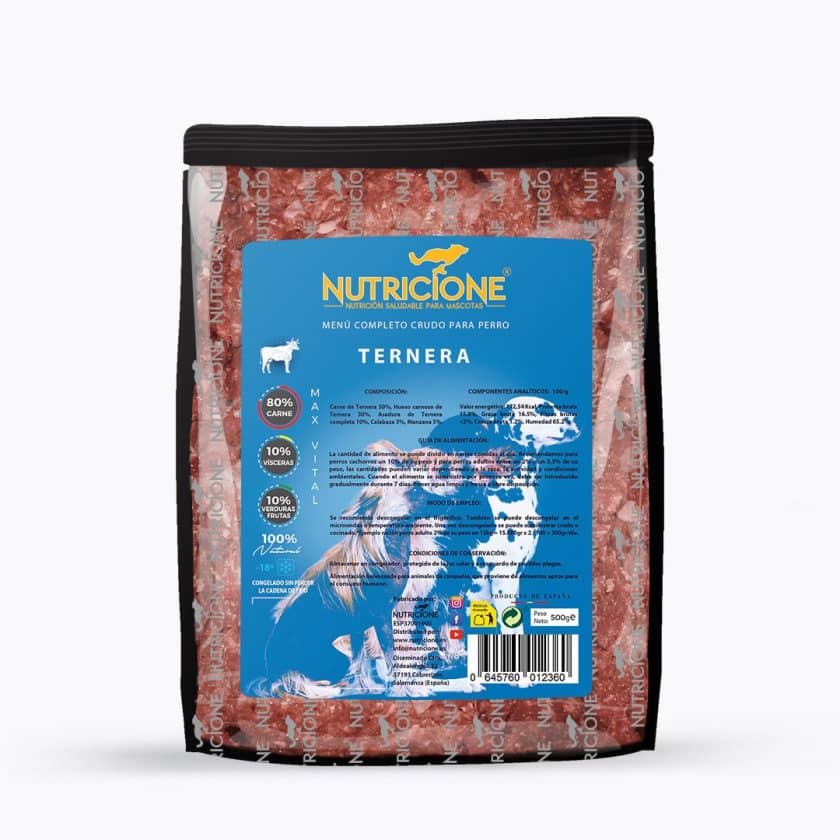 Nutricione Menú BARF Completo de Ternera - para perros