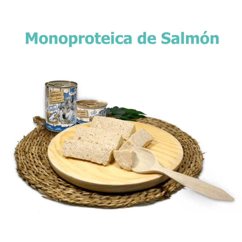 Monoproteica de Salmón, lata Natural Greatness para perros.