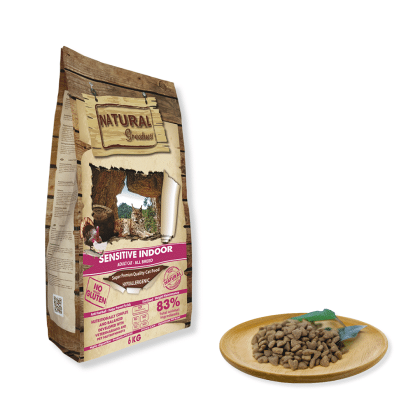 Pienso Natural Greatness Sensitive Indoor para gatos