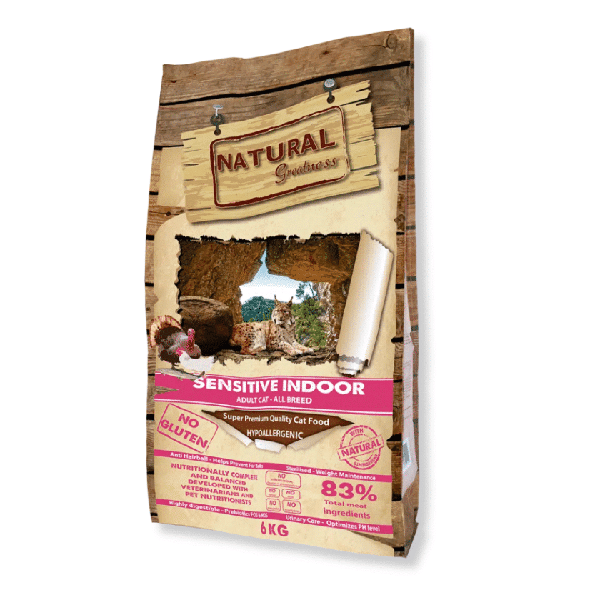 Natural Greatness Sensitive Indoor para gatos