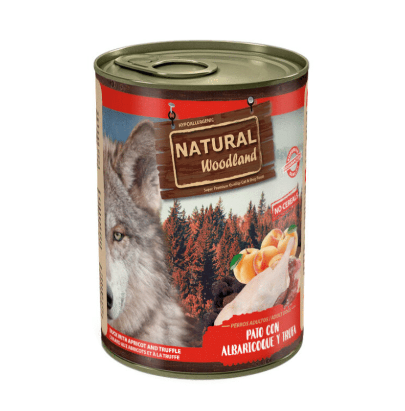 Natural Woodland Pato con Albaricoque para perros