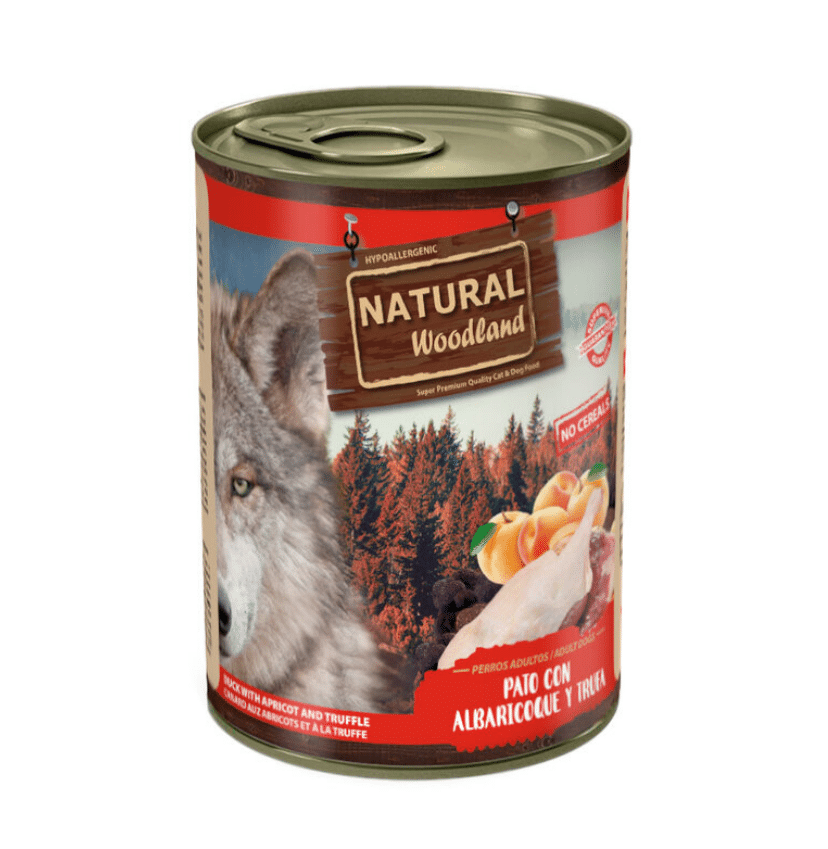 Natural Woodland Pato con Albaricoque para perros