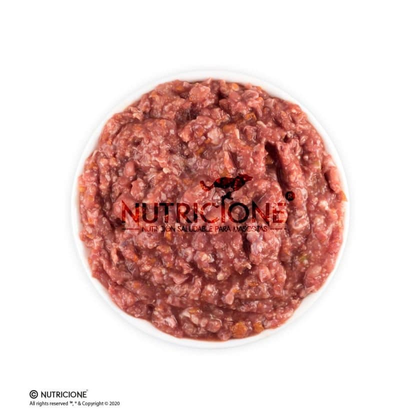 Nutricione Menú BARF de Pollo para perros. Monoproteico y completo