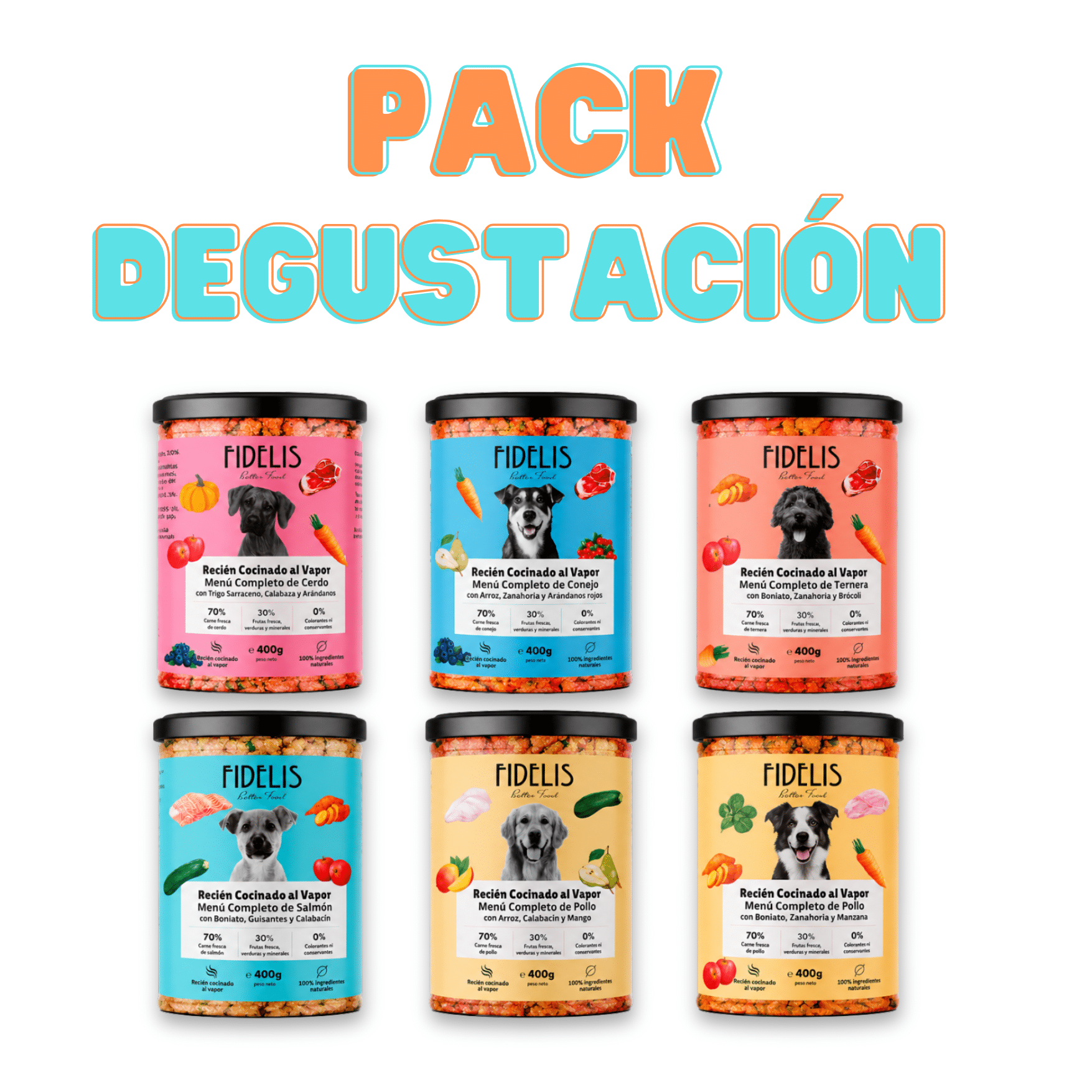Alimentación natural para perros y gatos Pack Degustación Fidelis Comida Natural - FIDELIS