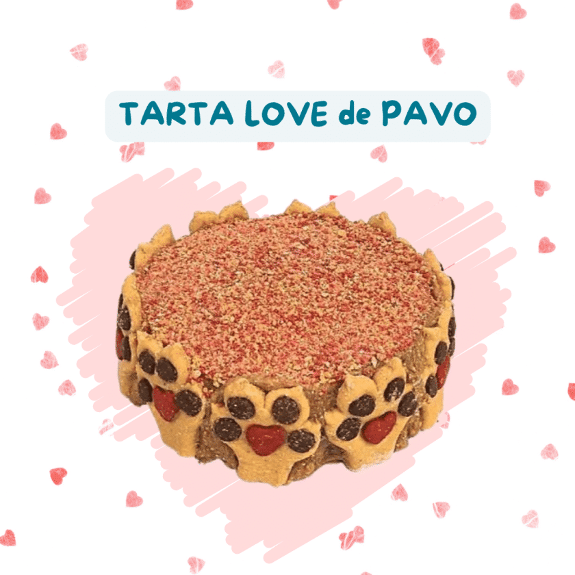 Tarta para perros Love de Pavo