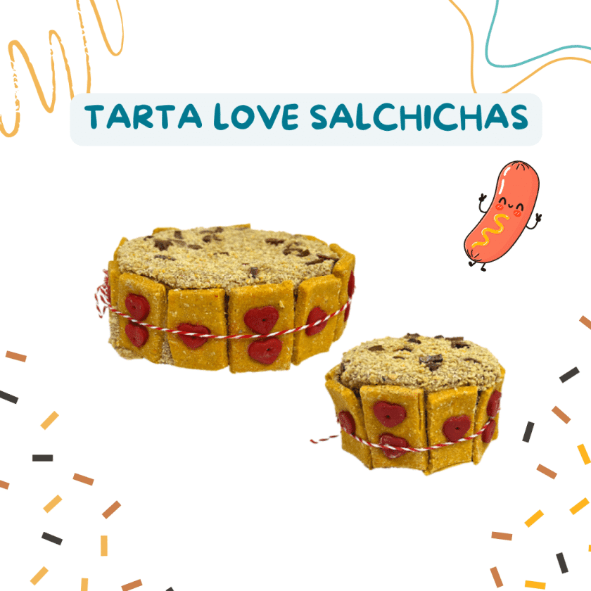 Tarta para perros Love Salchichas