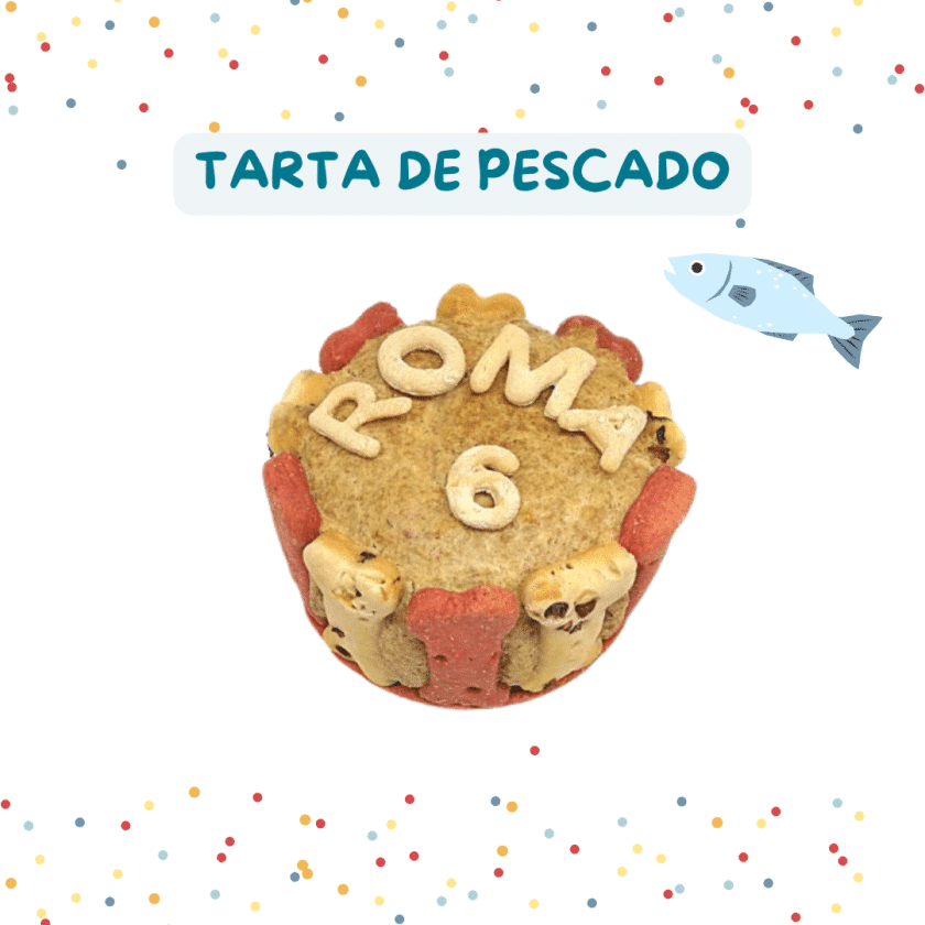 Tarta para perros de pescado