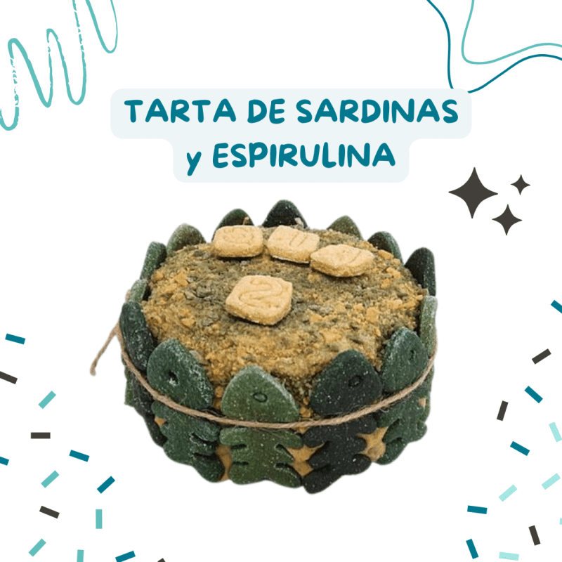 Tarta para perros de Sardinas y Espirulina