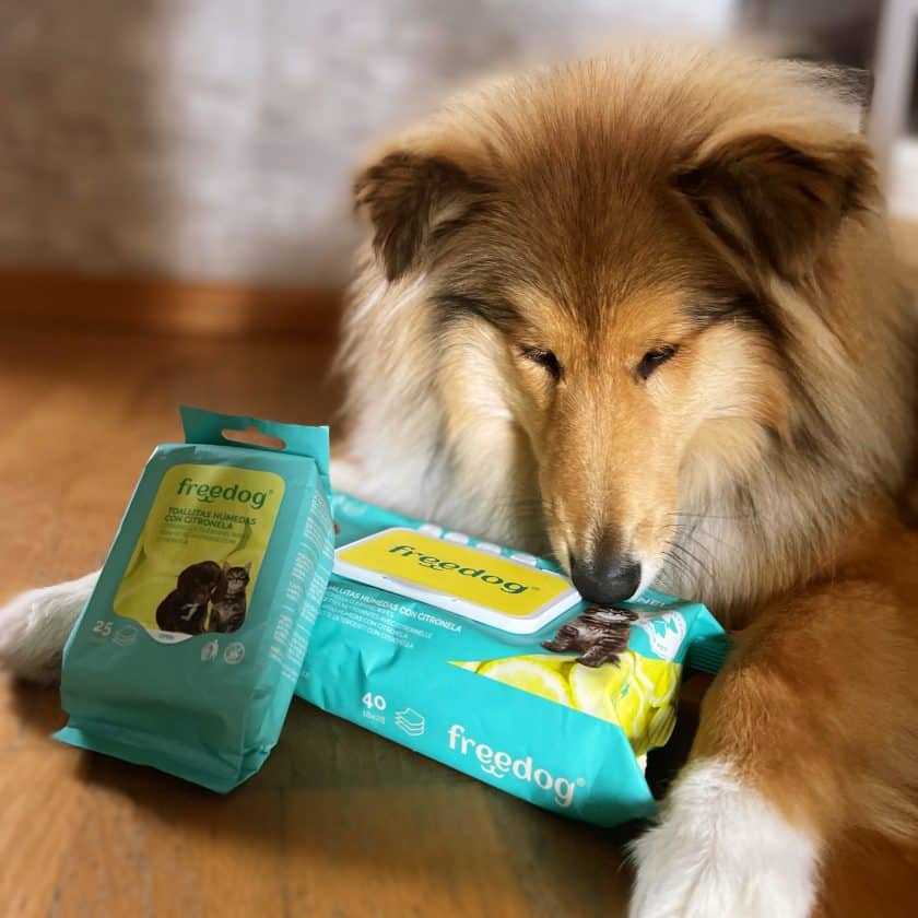 Toallitas húmedas Freedog con Citronela para perros y gatos