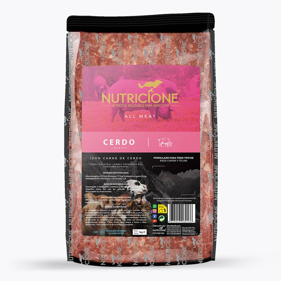 Nutricione - Todo Carne - BARF Perro y Gato - Cerdo Ibérico