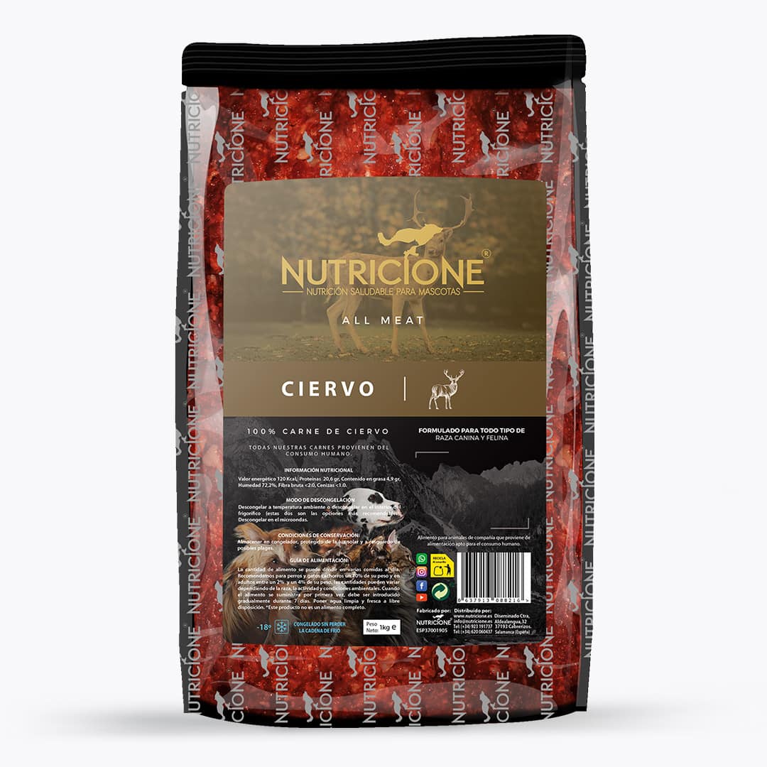 Nutricione - Todo Carne - BARF Perro y Gato - Ciervo