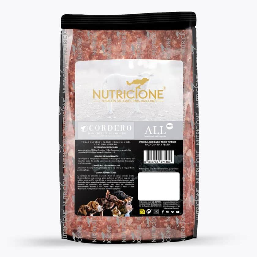 Nutricione - Todo Carne - BARF Perro y Gato - Cordero