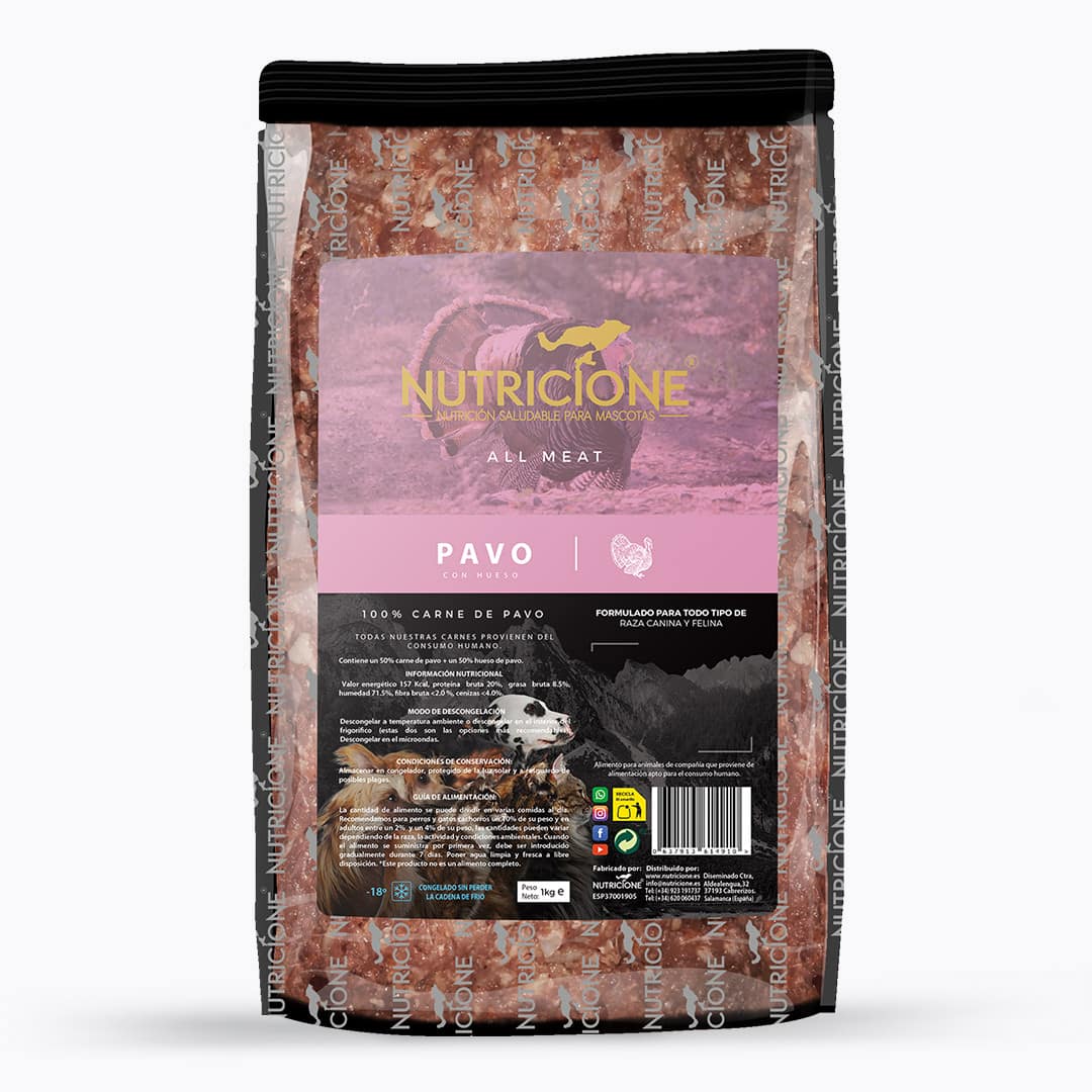 Nutricione - Todo Carne - BARF Perro y Gato - Pavo
