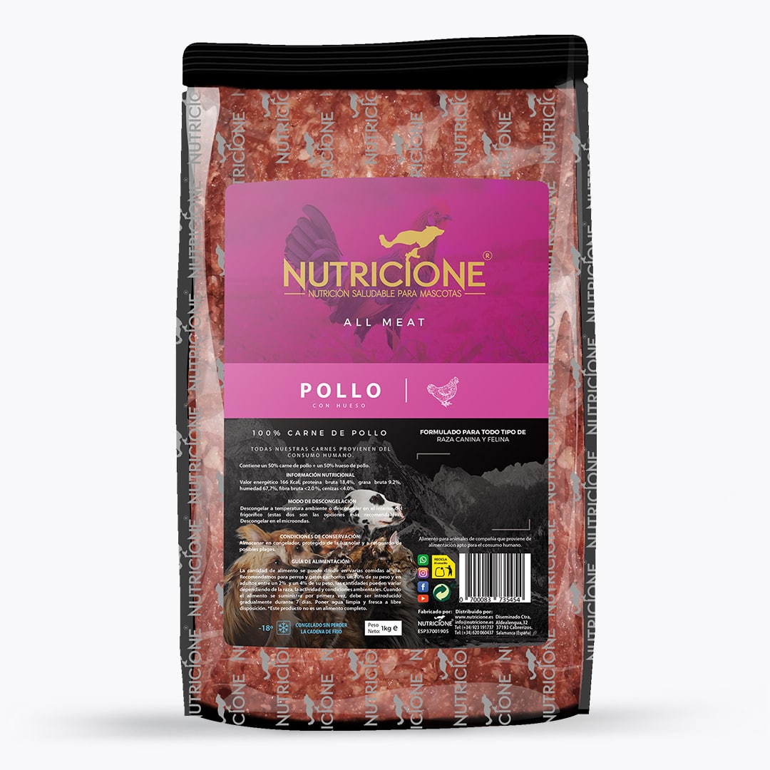 Nutricione - Todo Carne - BARF Perro y Gato - Pollo