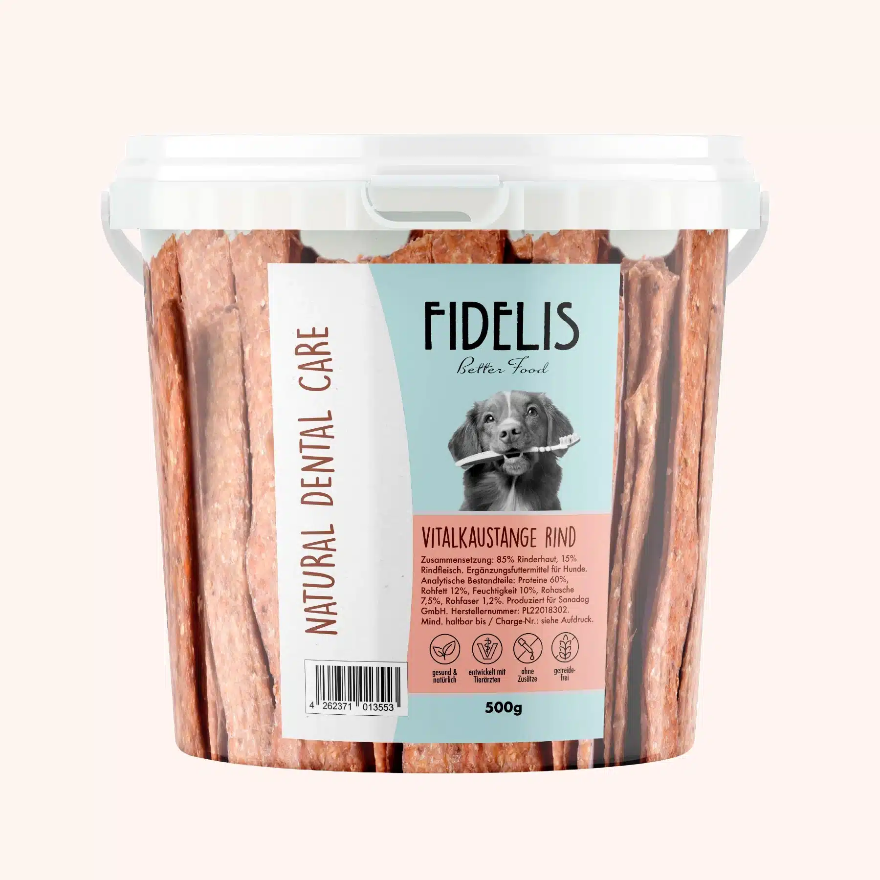 Alimentación natural para perros y gatos Sticks dentales de Ternera