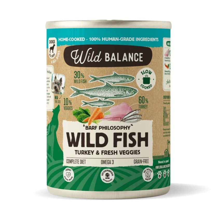 Lata de Pescado y Pavo para perros Qild Balance – BARF cocinado al vapor