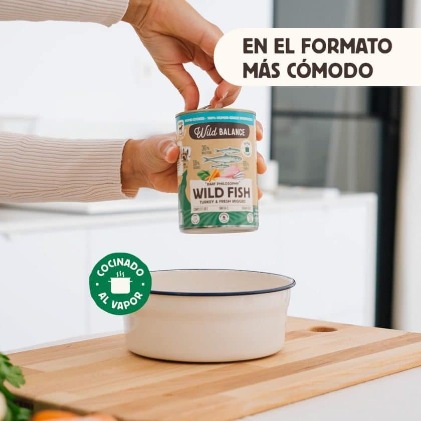 Lata de Pescado y Pavo para perros 400g – BARF cocinado al vapor