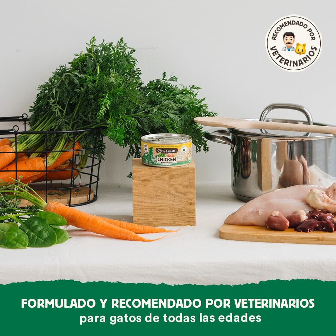 Alimentación natural para perros y gatos Lata de Pollo para gatos 120g – BARF cocinado al vapor