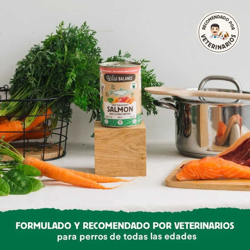 Lata de Salmón para perros 400g – BARF cocinado al vapor
