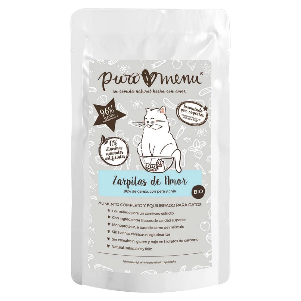 Alimentación natural para perros y gatos Menú Cocinado de Ganso| Zarpitas de amor